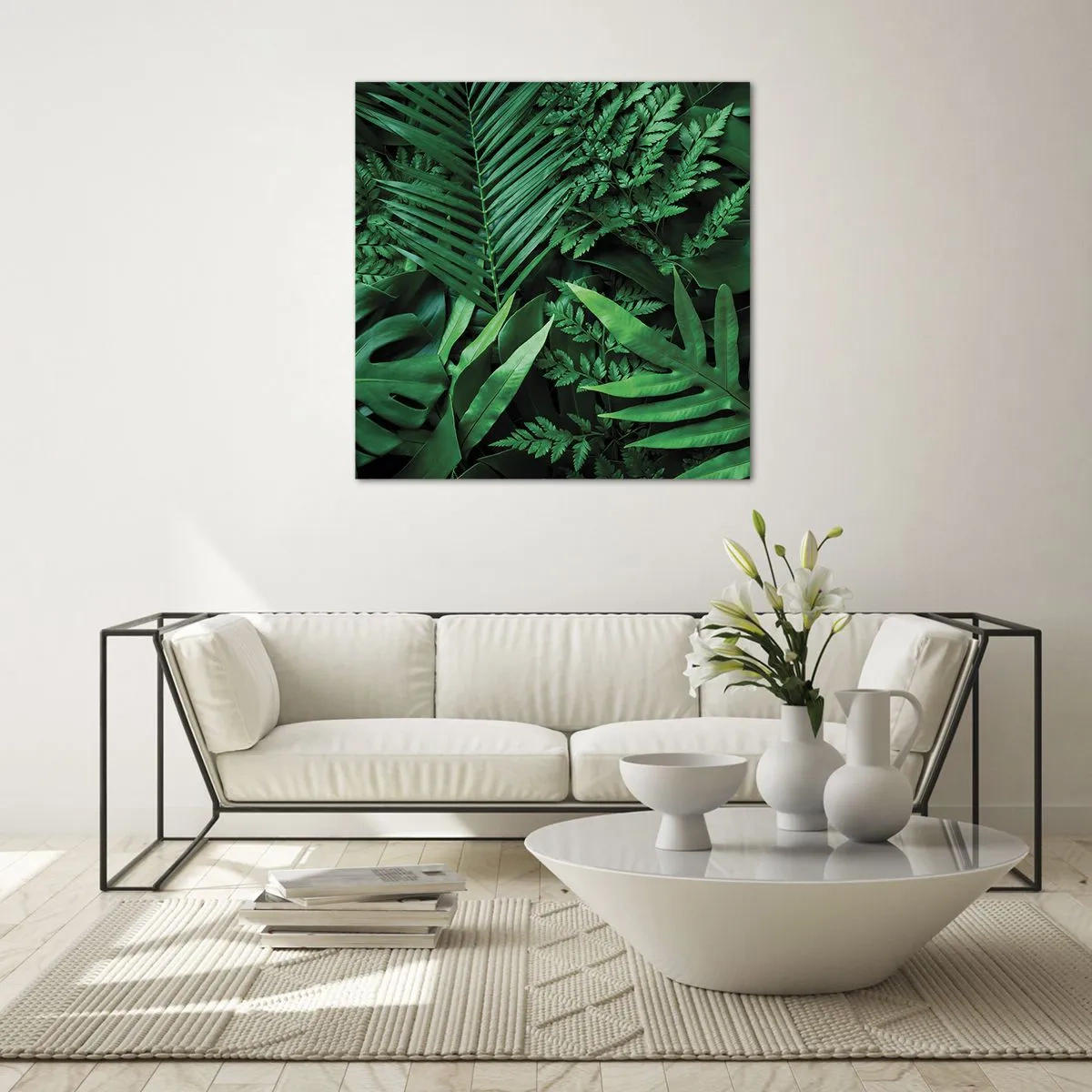 Cuadro sobre vidrio - Impresiones sobre Vidrio - Abrazo verde - 30x30 cm