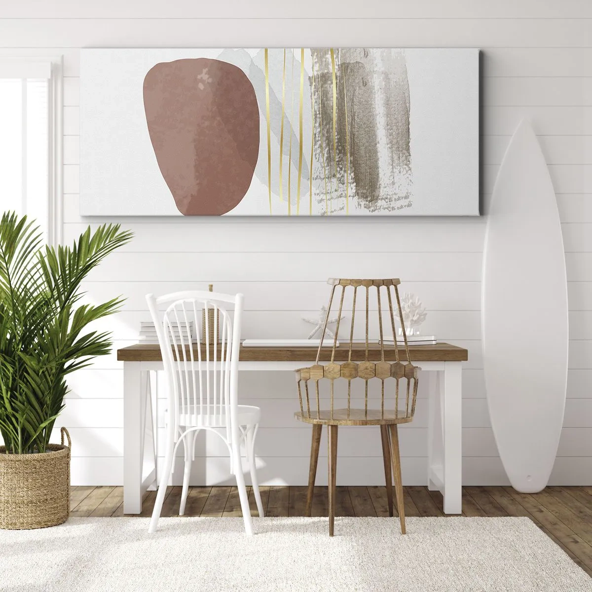 Cuadro sobre lienzo - Impresión de Imagen - Una columnata abstracta - 100x40 cm