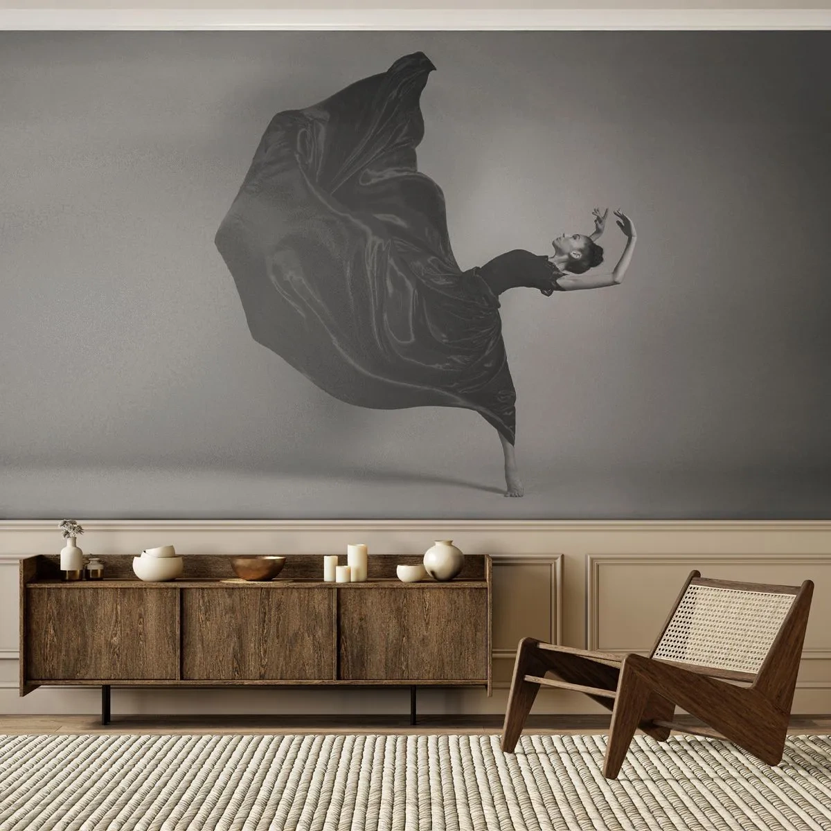 Fotomural Premium Canvas - La música da alas - Bailar, Mujer, Bailarín - 250x175 cm