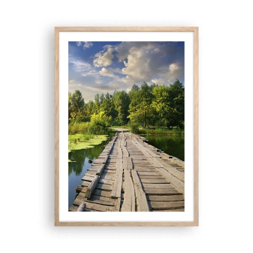 Póster en marco roble claro - Verano, verano en todas partes - 50x70 cm