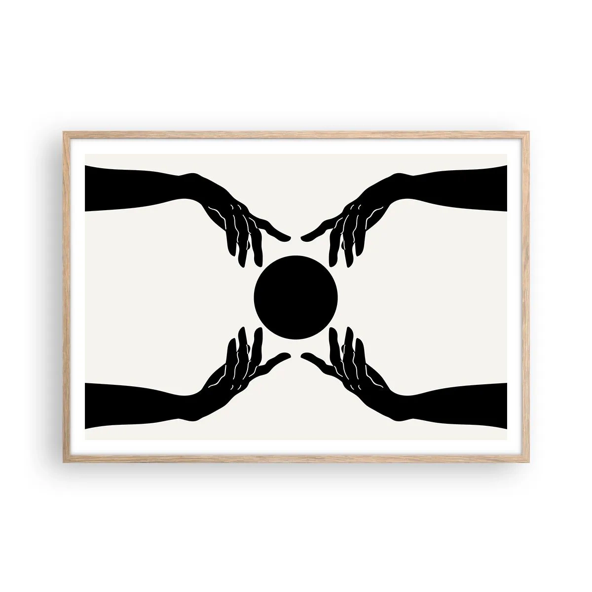 Póster en marco roble claro - Una señal secreta - 100x70 cm