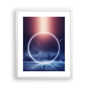 Póster en marco blanco - Ya están aquí... - 40x50 cm