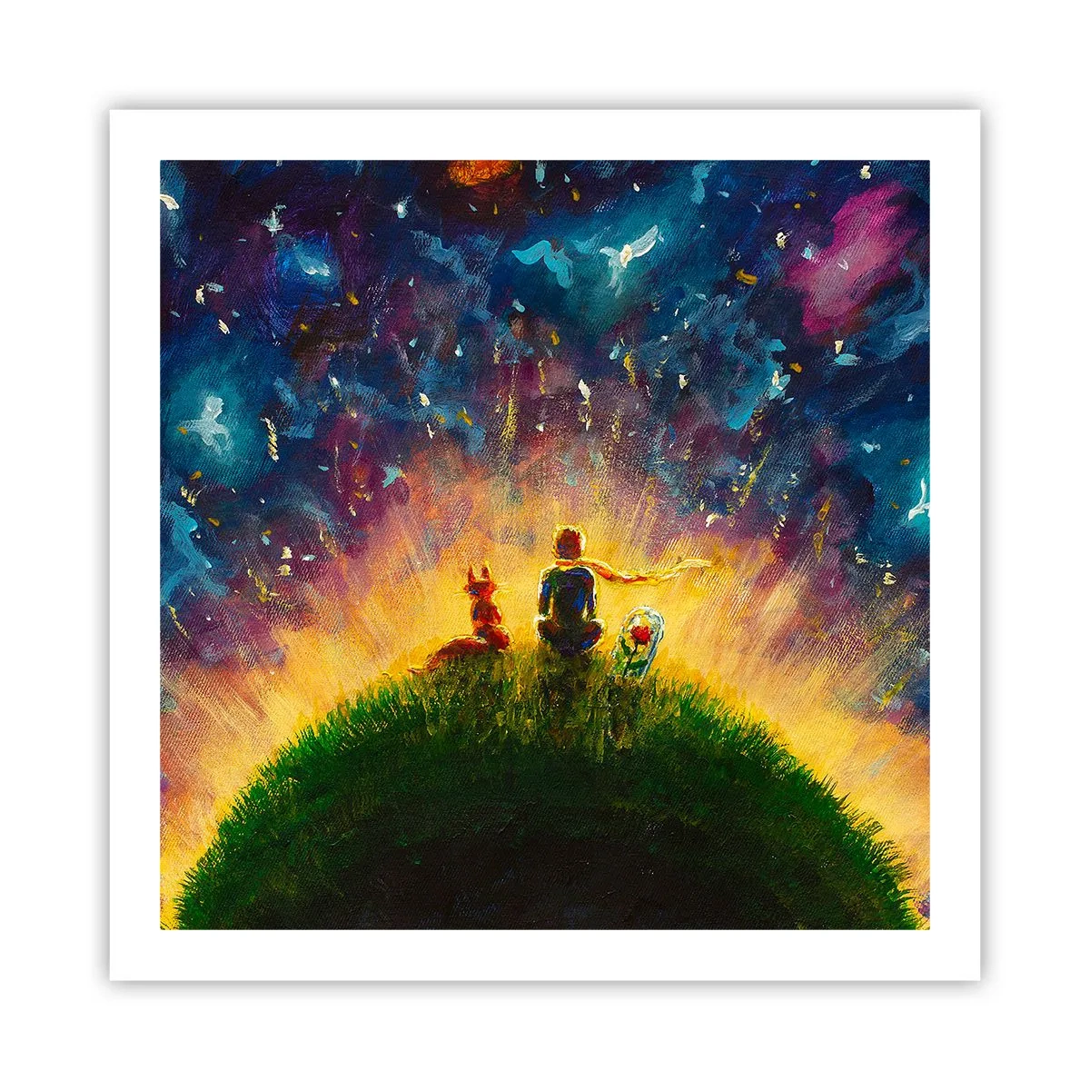 Póster - Amor y amistad - lo único entero - 60x60 cm