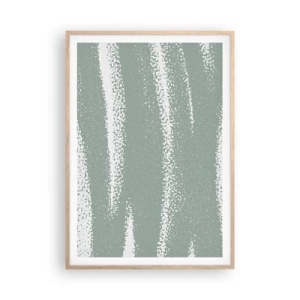 Póster en marco roble claro - Abstracción invernal - 70x100 cm