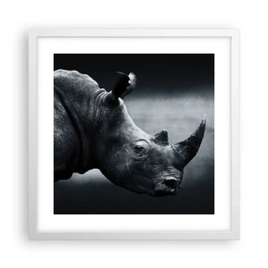 Póster en marco blanco - Perfil derecho - 40x40 cm