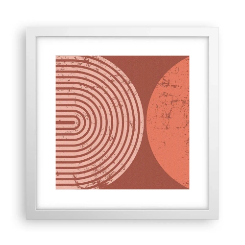 Póster en marco blanco - Estrecha relación - 30x30 cm