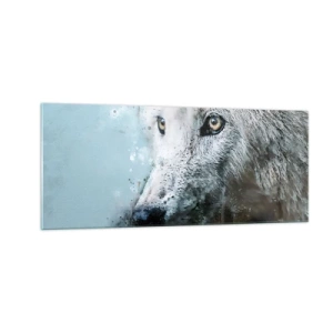 Cuadro sobre vidrio - Impresiones sobre Vidrio - Conoce el alma del lobo - 100x40 cm