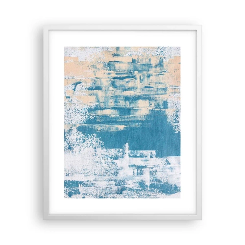 Póster en marco blanco - A través de un carámbano - 40x50 cm