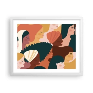 Póster en marco blanco - La feminidad - 50x40 cm