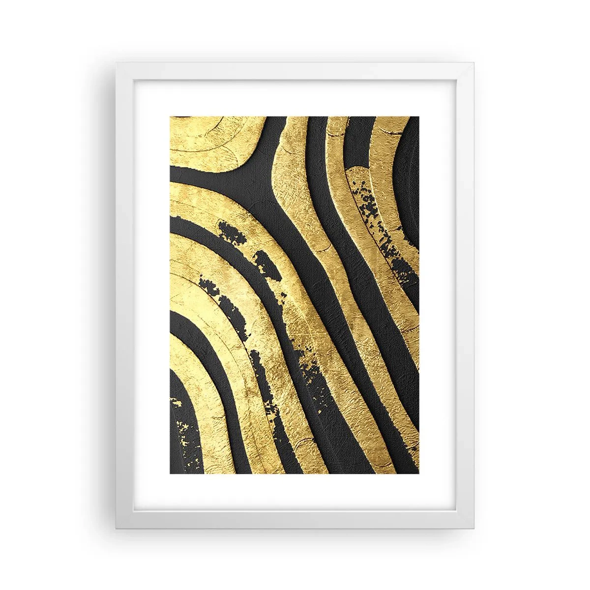 Póster en marco blanco - Todo fluye - 30x40 cm