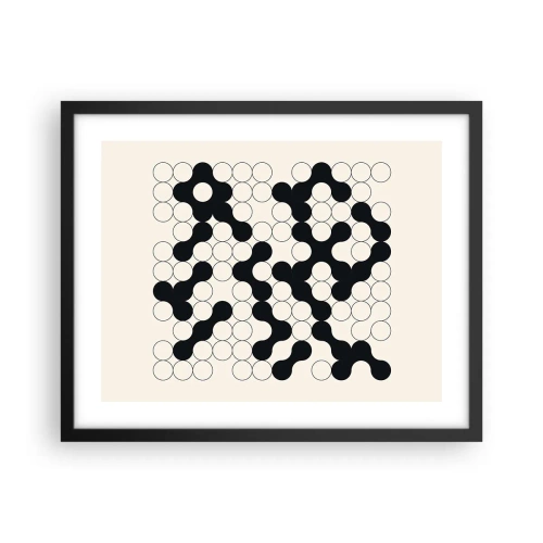 Póster en marco negro - Juego chino - una variación - 50x40 cm
