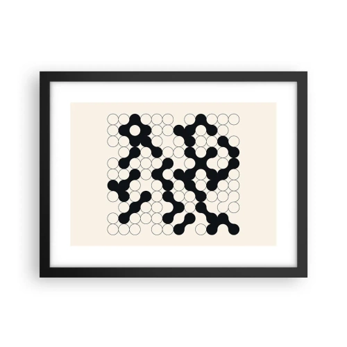 Póster en marco negro - Juego chino - una variación - 40x30 cm