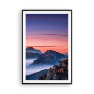 Póster en marco negro - Sobre los valles - 61x91 cm