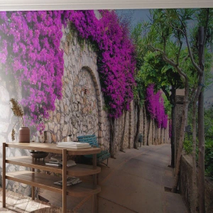 Fotomural Standard Eco - Punto de reunión - Ciudad, flores, Italia - 500x350 cm