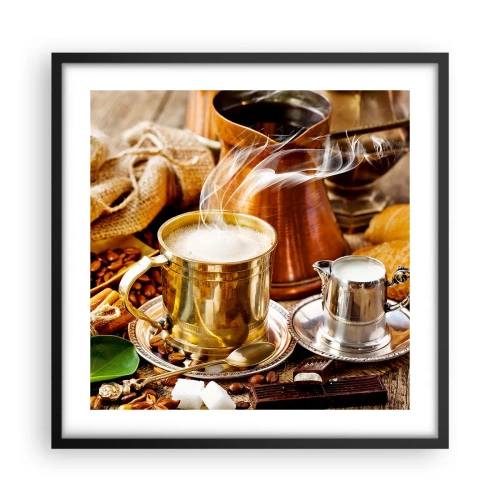 Póster en marco negro - Que tengas un buen día - 50x50 cm