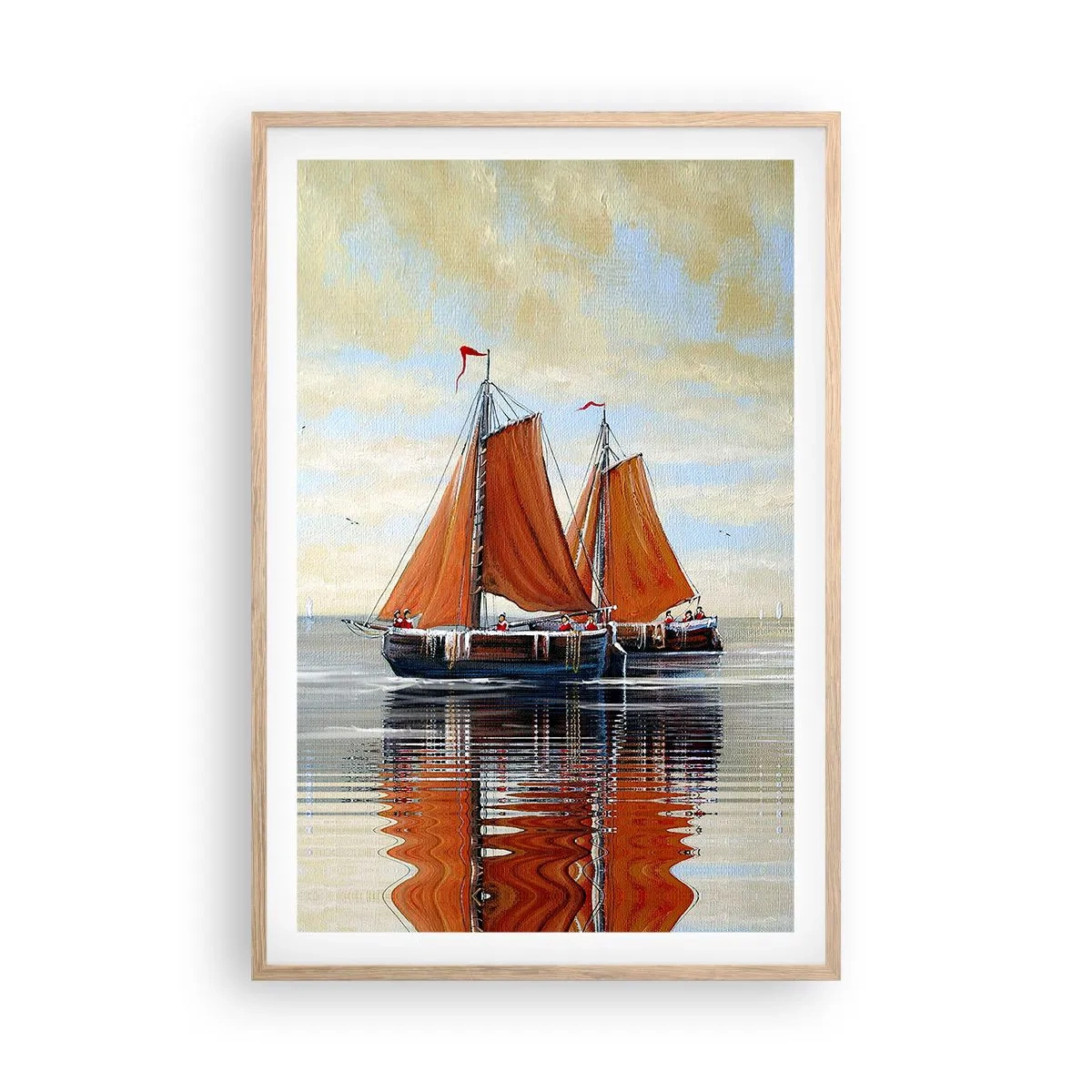 Póster en marco roble claro - Navega, marinero.... - 61x91 cm