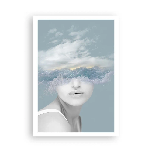 Póster - Con la cabeza en las nubes - 70x100 cm