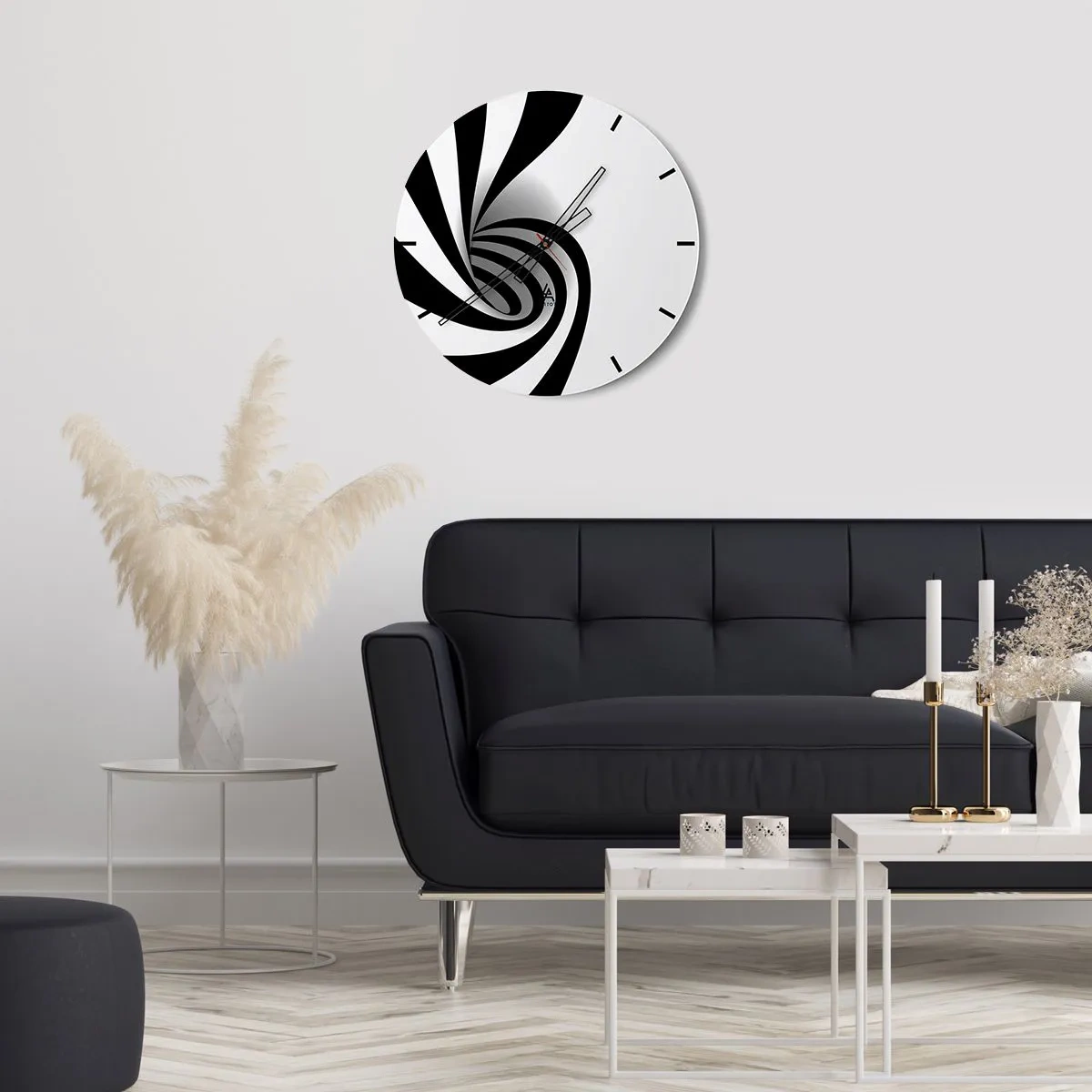 Reloj de pared - Reloj de vidrio - Y sin embargo, gira - 40x40 cm