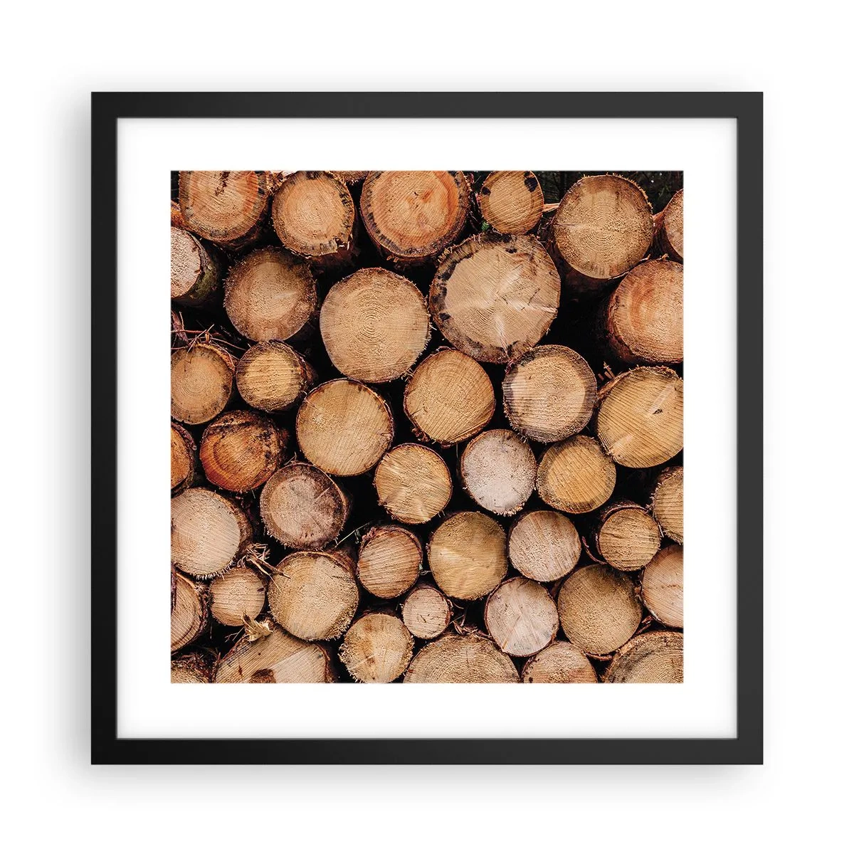 Póster en marco negro - Un nuevo comienzo - 40x40 cm