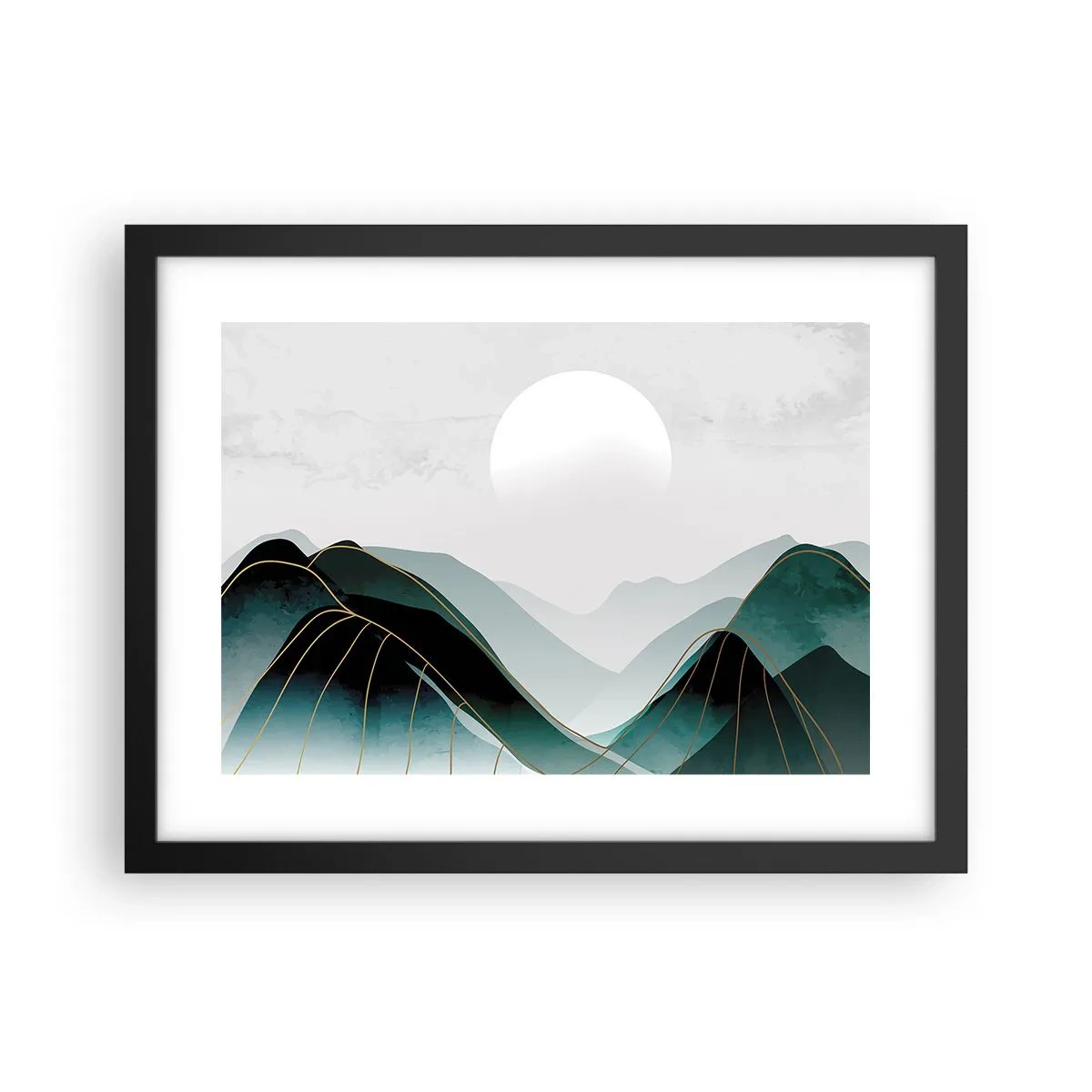 Póster en marco negro - Con toda la majestuosidad - 40x30 cm