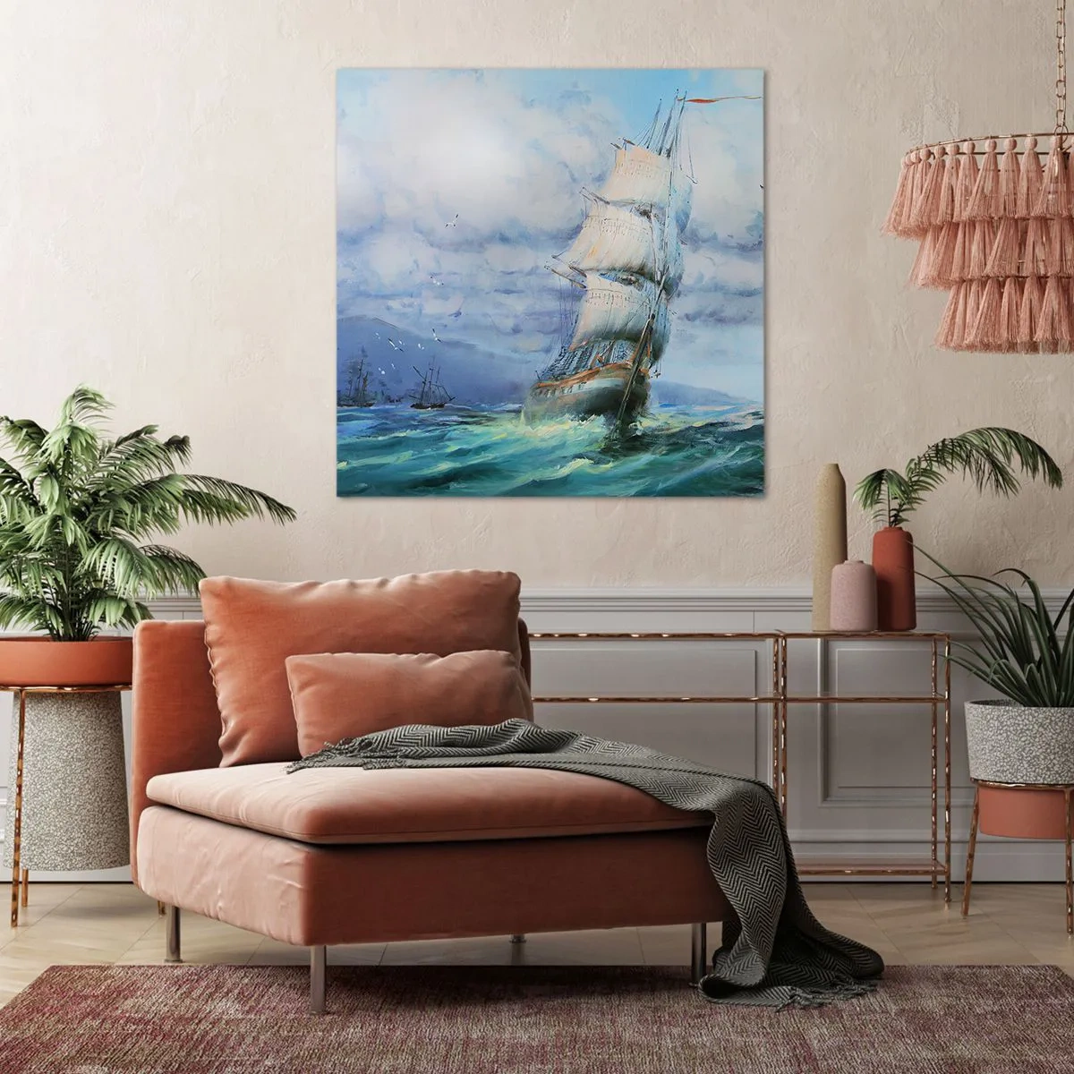 Cuadro sobre lienzo - Impresión de Imagen - Viento en popa - 40x40 cm