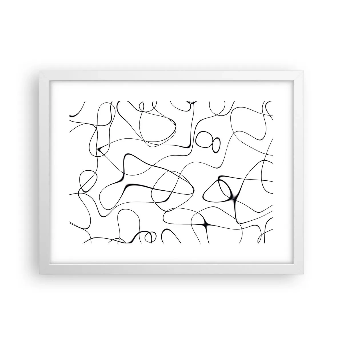 Póster en marco blanco - Los caminos de la vida, las vicisitudes del destino - 40x30 cm