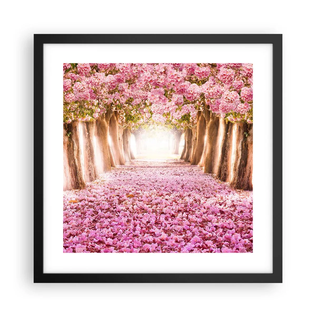 Póster en marco negro - El camino al paraíso - 40x40 cm