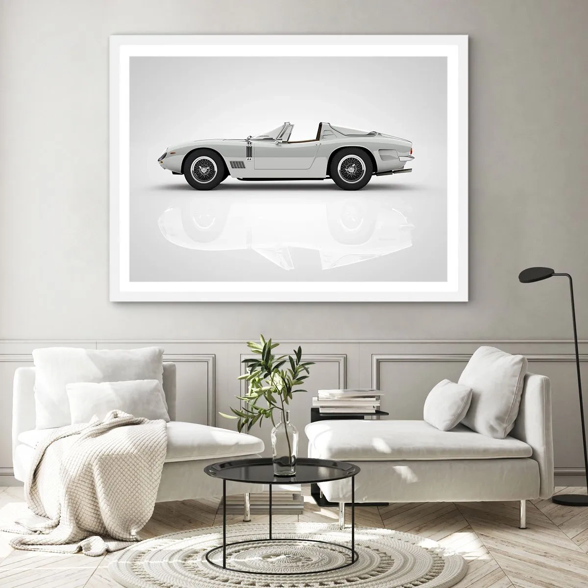 Póster en marco blanco - Una promesa de diversión - 91x61 cm