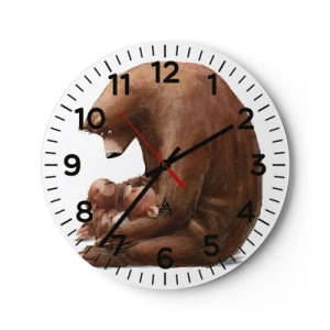 Reloj de pared - Reloj de vidrio - Dulces sueños, niños - 40x40 cm