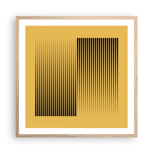 Póster en marco roble claro - Cuadrado de opuestos - 60x60 cm