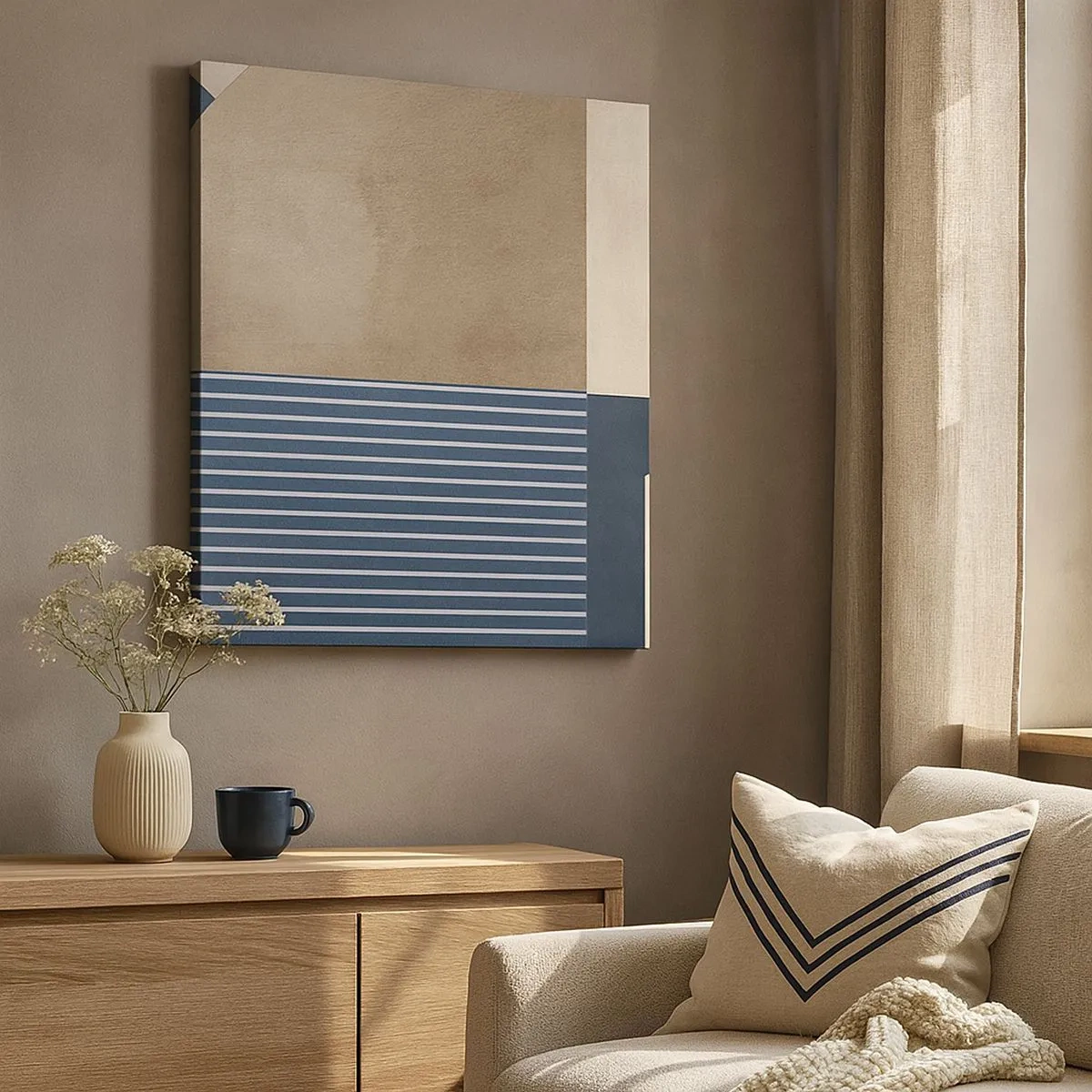 Cuadro sobre lienzo - Impresión de Imagen - Composición de sencillez y redondez - 30x30 cm