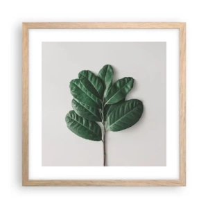 Póster en marco roble claro - El dibujo de la propia naturaleza - 40x40 cm