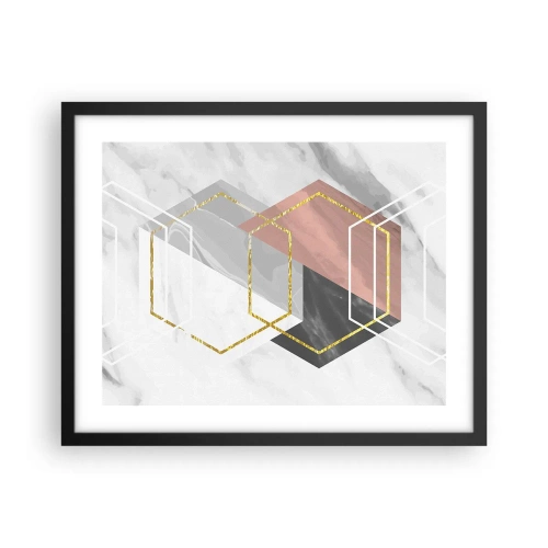 Póster en marco negro - Composición en cadena - 50x40 cm