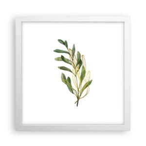 Póster en marco blanco - La vida se abre camino - 30x30 cm