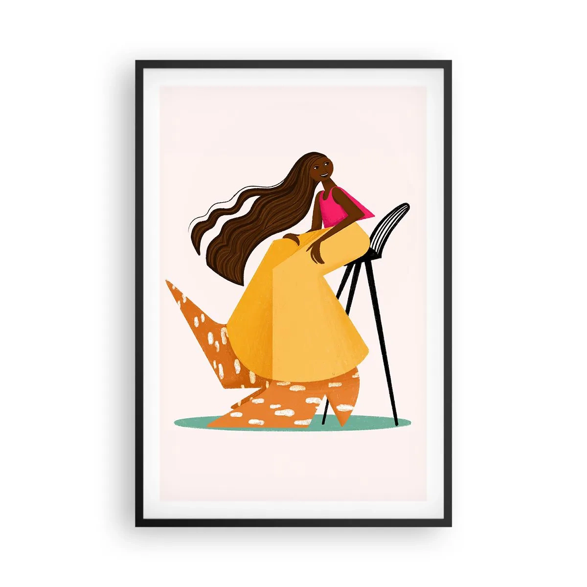 Póster en marco negro - La moda también es divertida - 61x91 cm