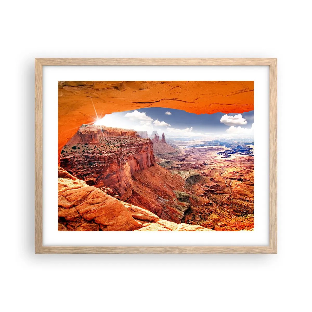 Póster en marco roble claro - Tallado por la propia naturaleza - 50x40 cm