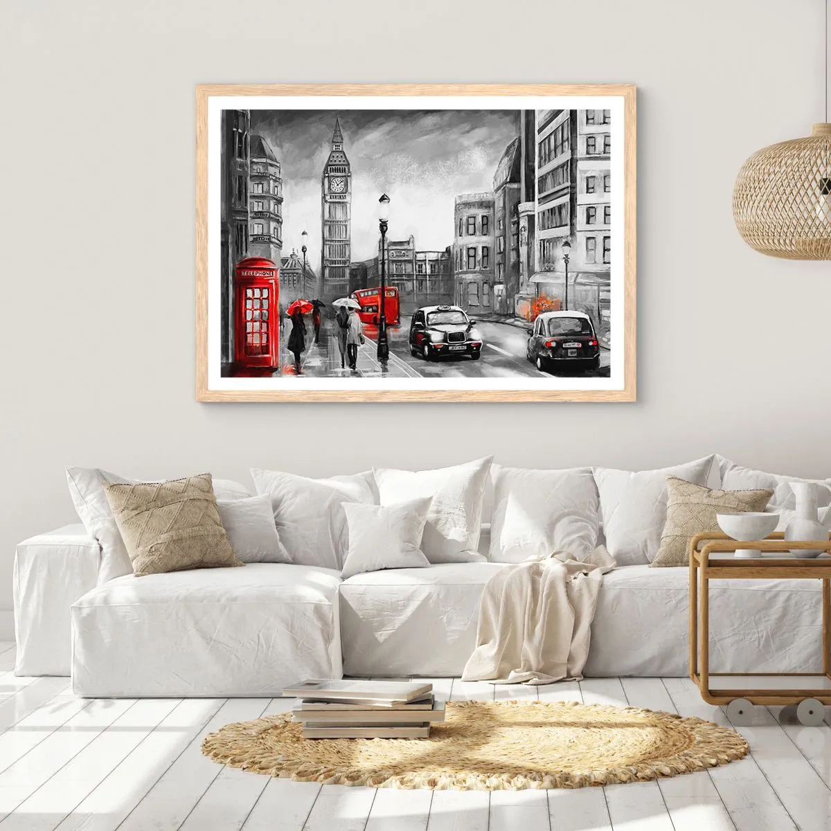 Póster en marco roble claro - No tan gris como la pintan - 50x40 cm