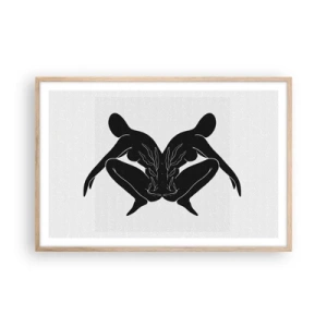 Póster en marco roble claro - Un alma compartida - 91x61 cm