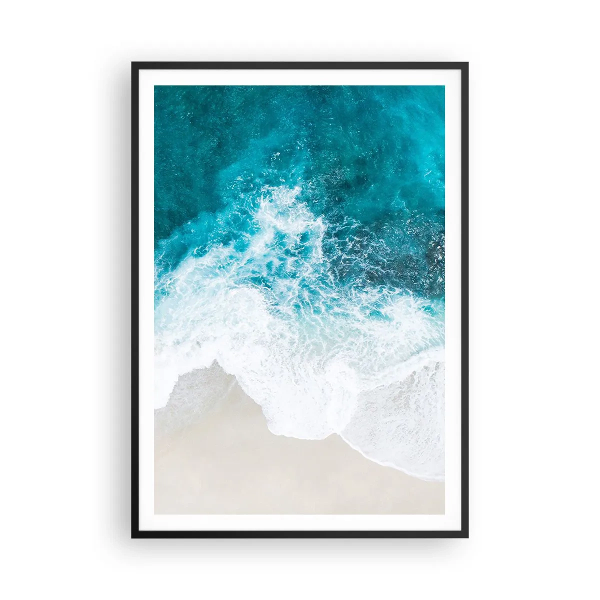 Póster en marco negro - Una caricia natural - 70x100 cm