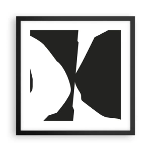 Póster en marco negro - Positivo-negativo - 40x40 cm
