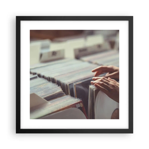 Póster en marco negro - En busca de emociones - 40x40 cm