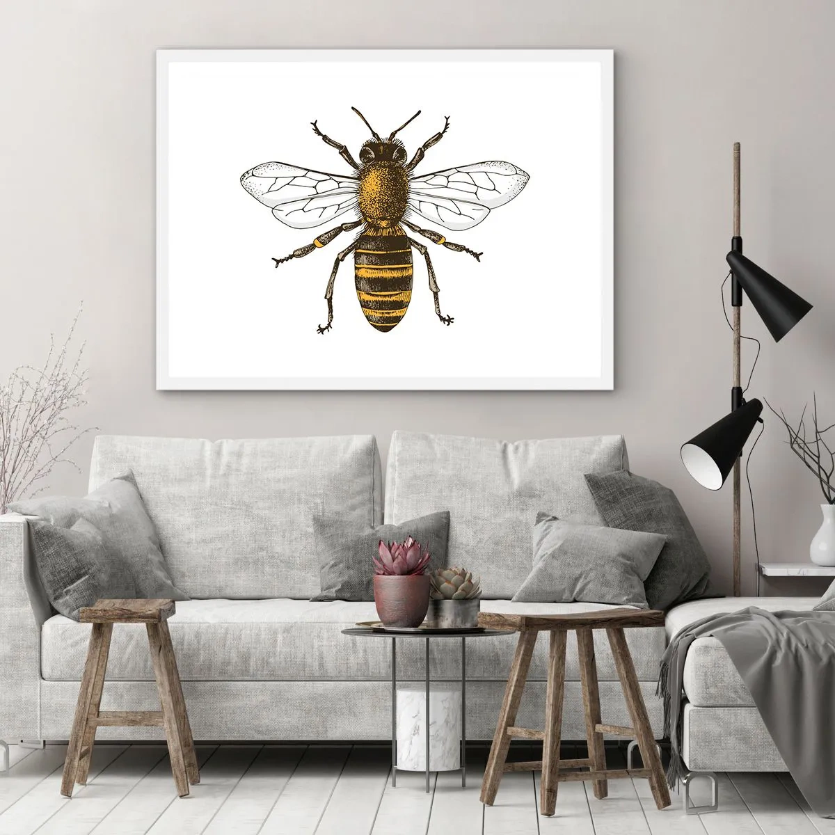 Póster en marco blanco - Bondad natural - 91x61 cm