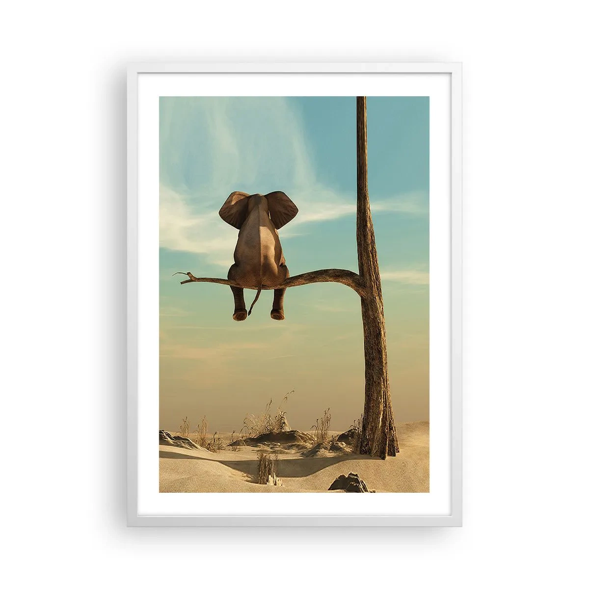 Póster en marco blanco - Un nuevo punto de vista - 50x70 cm