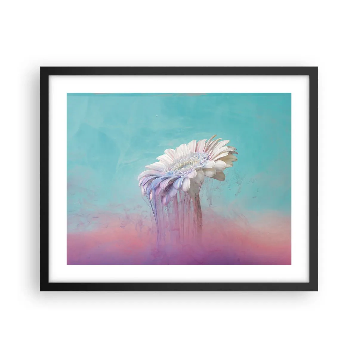 Póster en marco negro - El inframundo de las flores - 50x40 cm