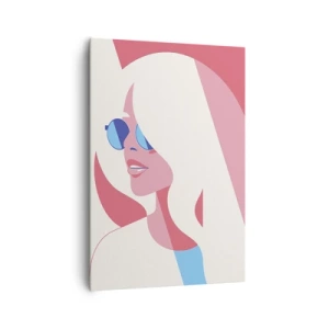 Cuadro sobre lienzo - Impresión de Imagen - Rubia frente al sol - 70x100 cm