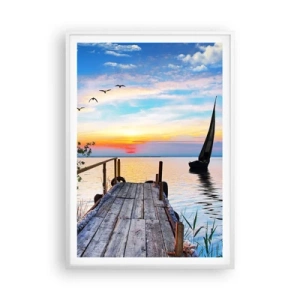 Póster en marco blanco - Que llegue la noche - 70x100 cm