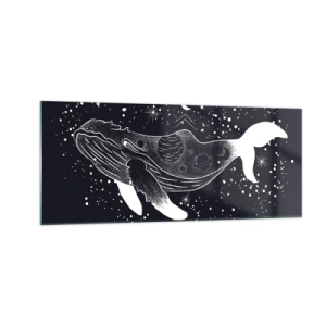 Cuadro sobre vidrio - Impresiones sobre Vidrio - En el océano del universo - 100x40 cm
