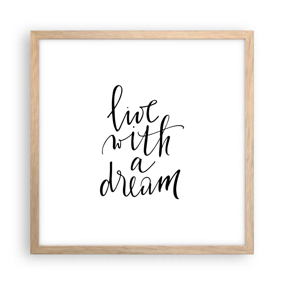 Póster en marco roble claro - Por supuesto - 40x40 cm