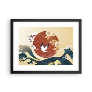 Póster en marco negro - Un cuento de hadas japonés - 40x30 cm