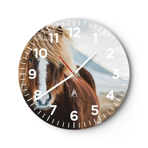 Reloj de pared - Reloj de vidrio - ¿Puedes sentir la libertad? - 40x40 cm